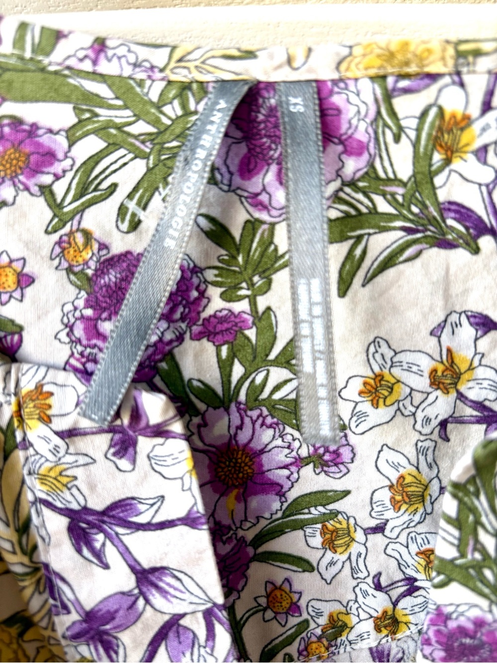 NEW Anthropologie The Somerset Maxi Dress Anthropologie V Neck Lilac Floral 2-4 - Picture 7 of 12